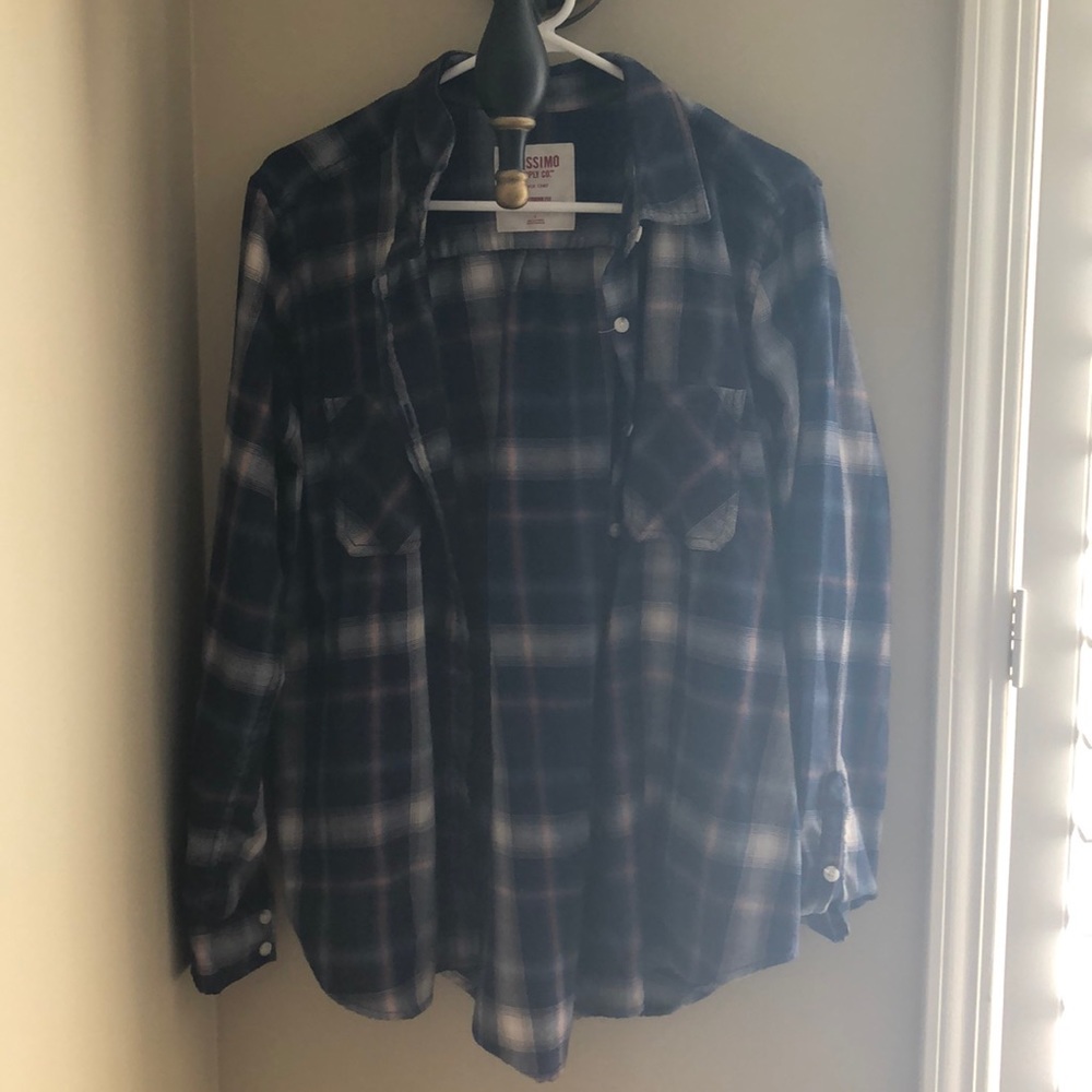 Mossimo Boyfriend Fit Flannel Button-Down